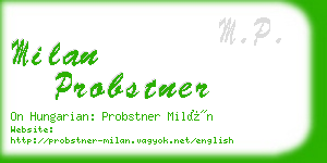 milan probstner business card